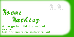 noemi mathisz business card